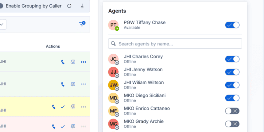Flexibles Agentenmanagement (Opt-in/Opt-out) in Easy Calling für Microsoft Teams Telefonie